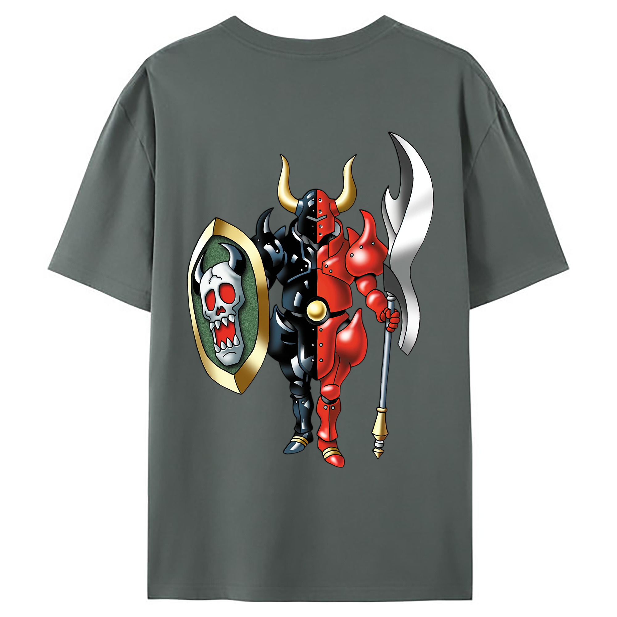 （画像用） ドラゴンクエスト Doragon Kuesuto Dragon Quest 綿100％ メンズ半袖Tシャツ（バックプリント） 通気性
